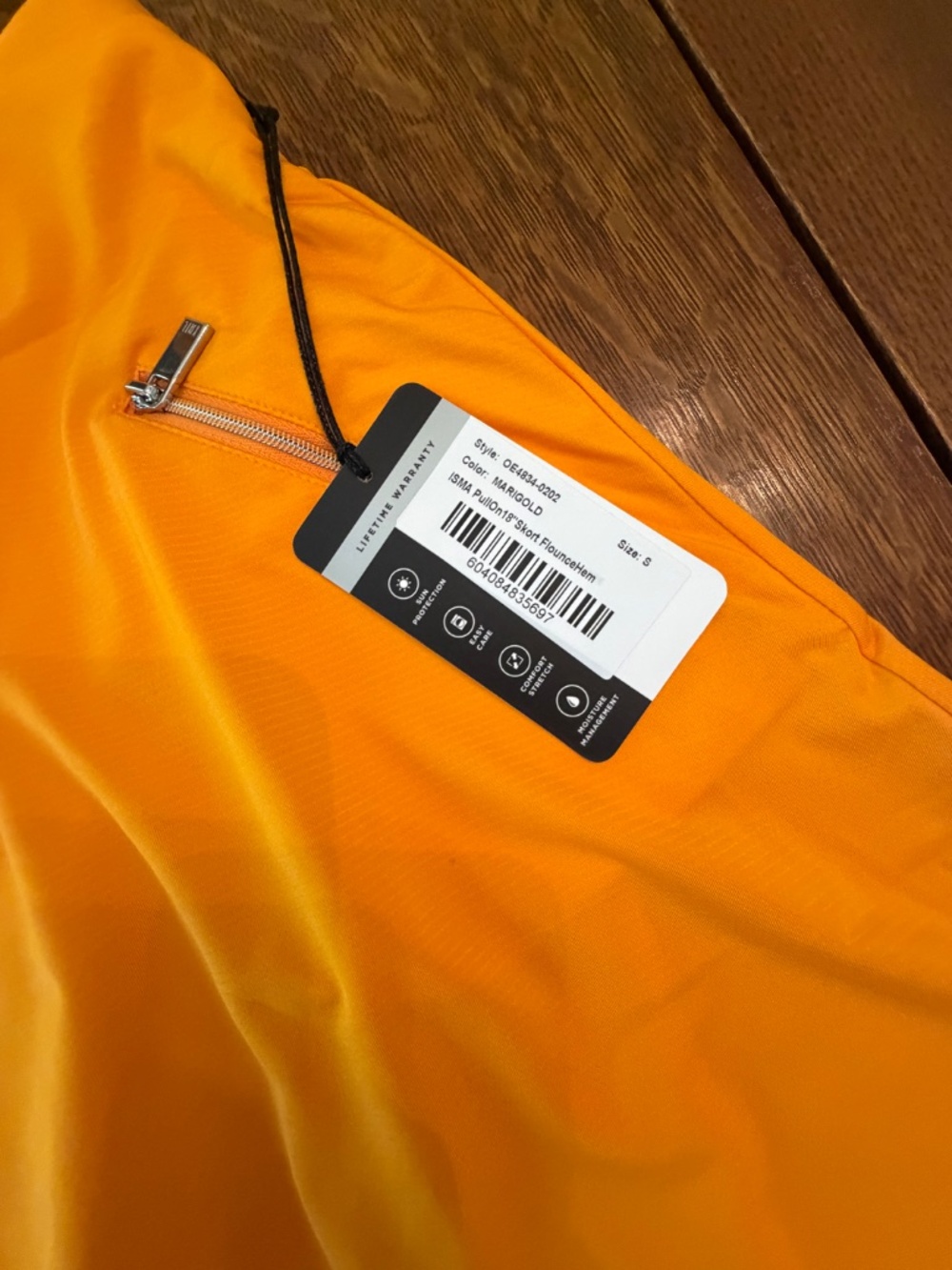 NWT Tail Golf Skort Marigold Orange Pull-On Performance Skort Size Small UPF 50+ - Picture 4 of 11